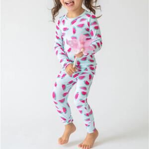 Little Pajama Co. Kids Watermelon Print Long Sleeve Top And Pajama Set Size 2T